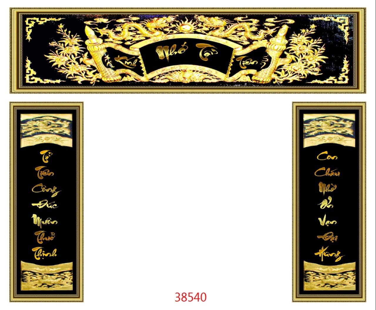 Tranh câu đối dán phòng thờ