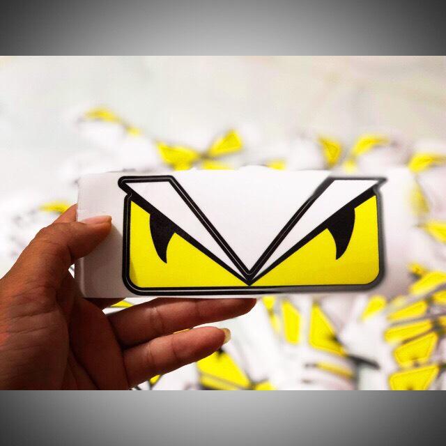 1 Logo Tem fendi dán mủ bảo hiểm dán xe