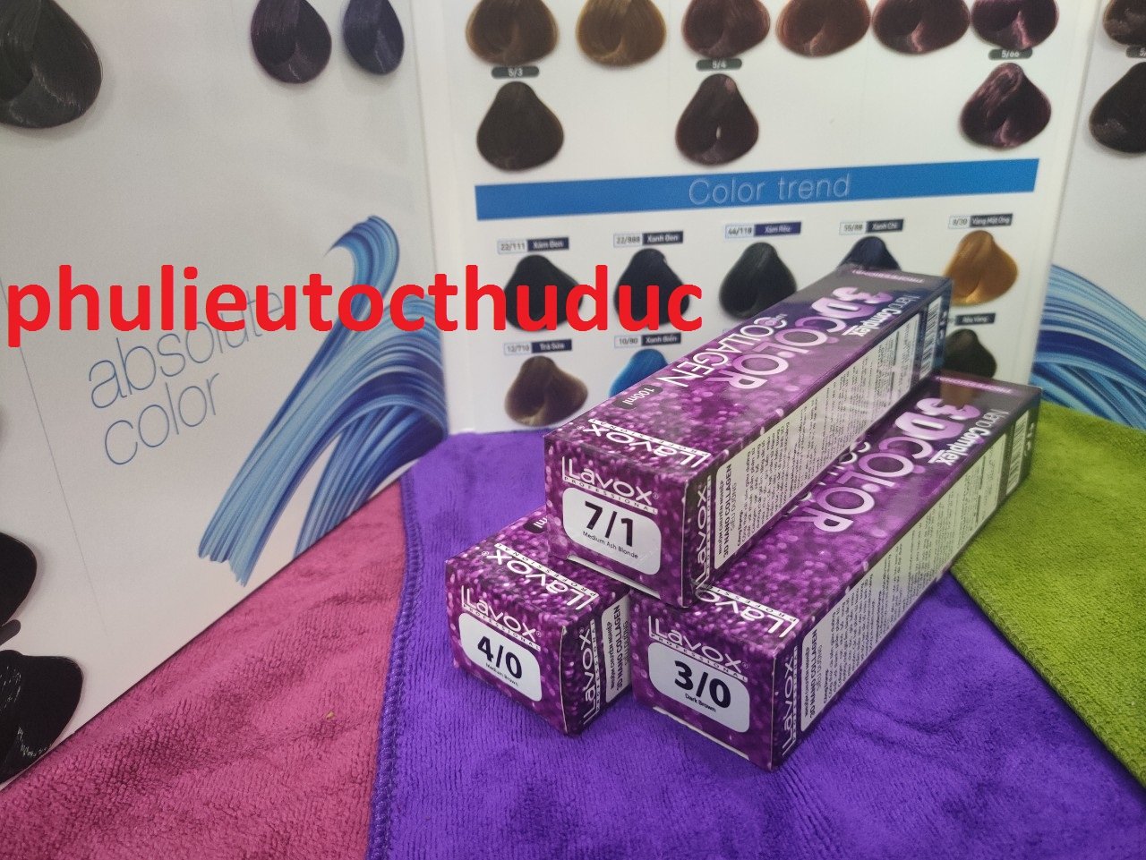 Màu nhuộm tóc Lavox không đi kèm oxy trợ nhuộm