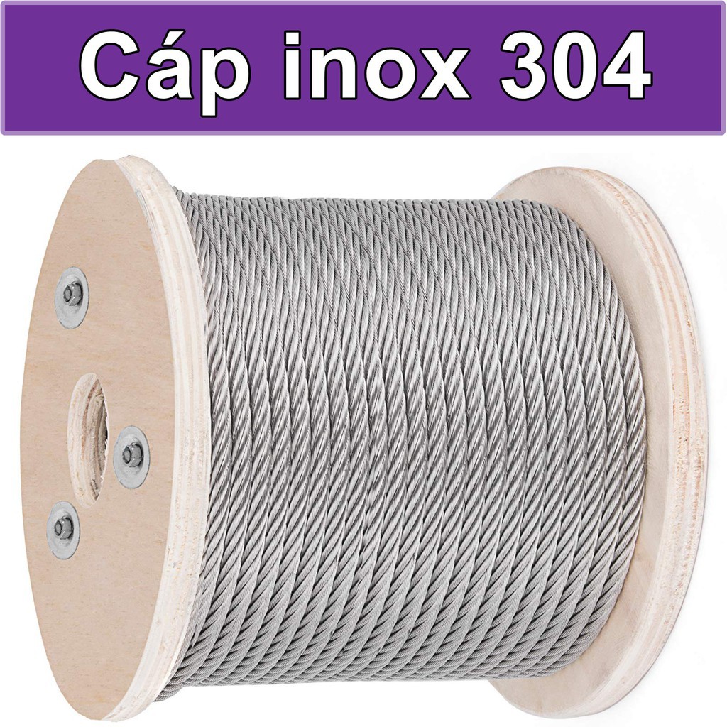 100 mét Cáp lụa 6 ly inox 304 hàng cáo cấp cáp thép THÁI BÌNH VINA