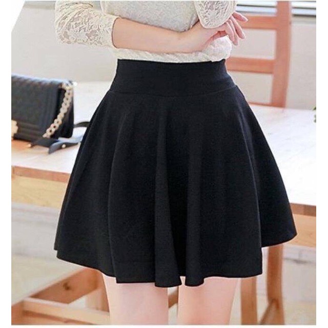 Chân Váy Xòe Ngắn Màu Đen Thời Trang