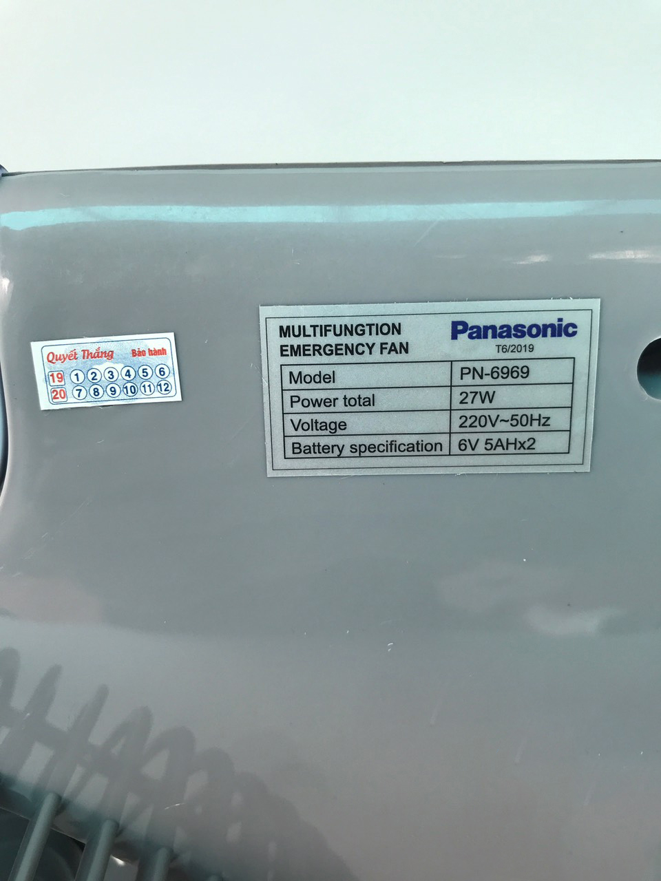 Quạt tích điện Panasonic 6969 - Có ảnh và Video thật