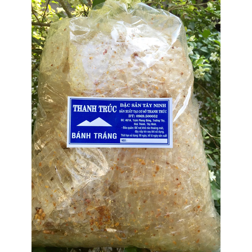 (500Gr) Bánh Tráng Miếng Vuông Tỏi