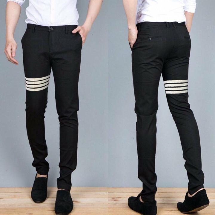Quần tây nam viền thắt lưng trắng hàn quốc