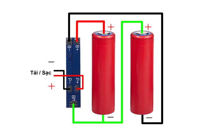 Module Bảo Vệ Pin Lithium 2 Cell 7.4V Dòng Xả 7A