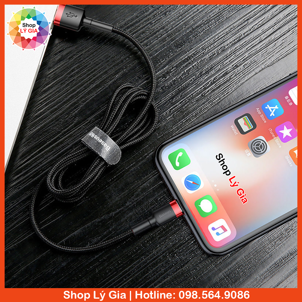 Cáp sạc dây dù USB to Lightning Baseus dây dù siêu bền cho iPhone, iPad