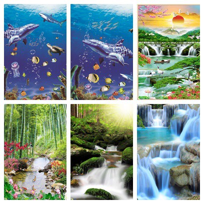 ( Rẻ vô địch ) Tranh dán tủ lạnh , cửa kính siêu đẹp