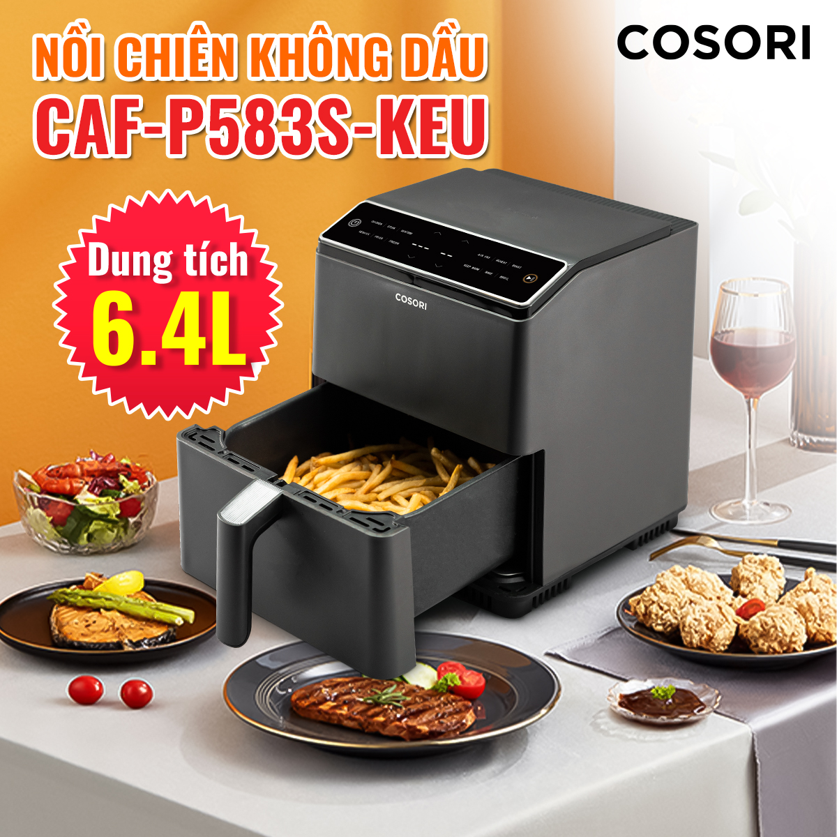 Nồi chiên không dầu thông minh COSORI CAF