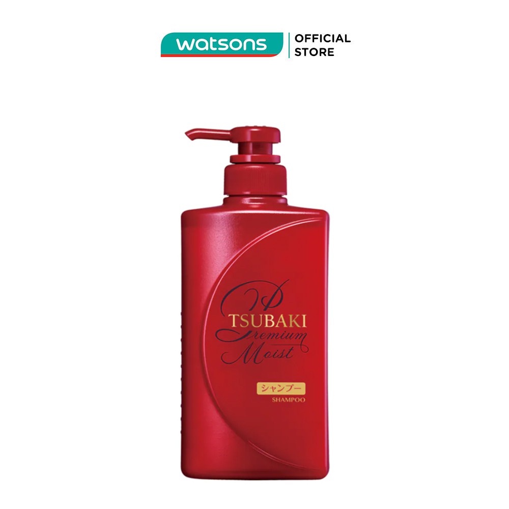 [MUA LÀ CÓ QUÀ] Dầu Gội Tsubaki Premium Moist Shampoo Dưỡng Tóc Bóng Mượt 490ml