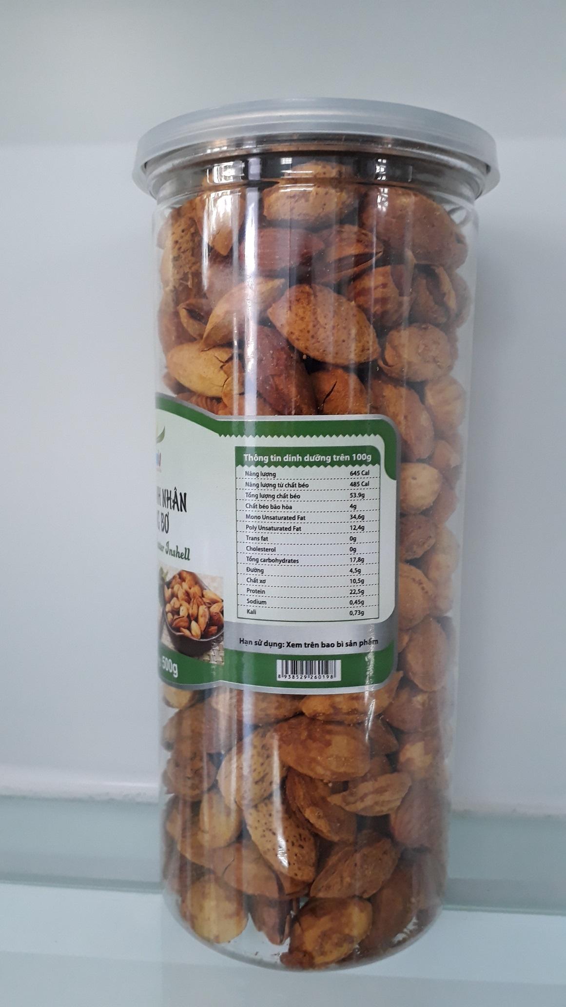 HẠNH NHÂN RANG BƠ CÒN VỎ 500G CỦA MỸ