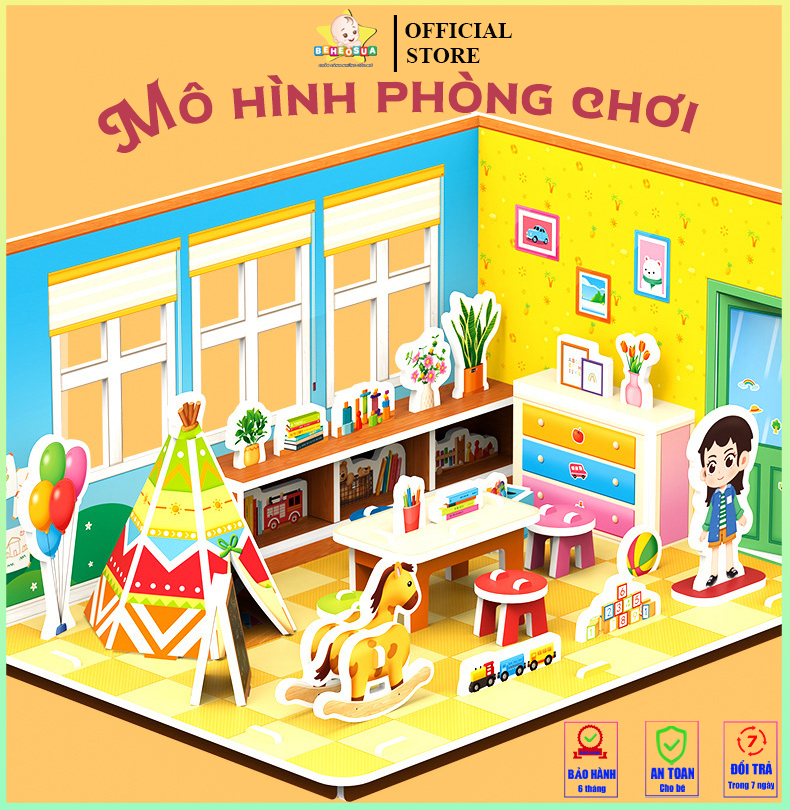 đồ chơi xếp hình cho bé - mô hình 3D cho bé