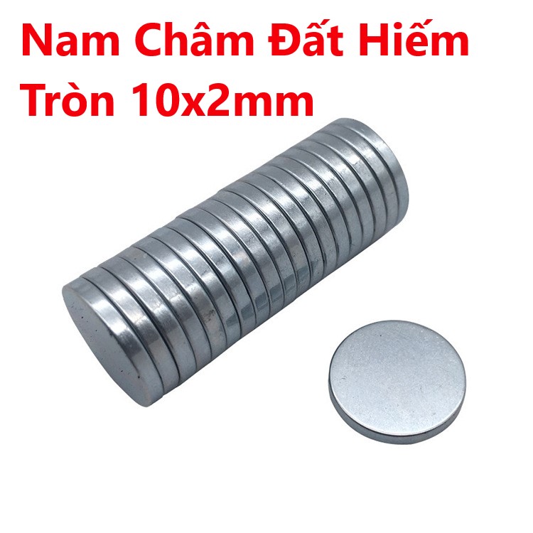 Nam Châm Đất Hiếm Tròn 10x2mm siêu hít tiện dụng