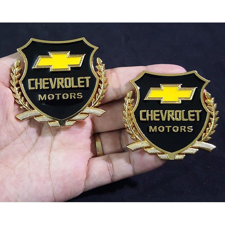 Bộ 2 Logo dạng Bông lúa theo xe Chevrolet - Phụ Kiện Đồ Chơi Ô Tô Xe Hơi