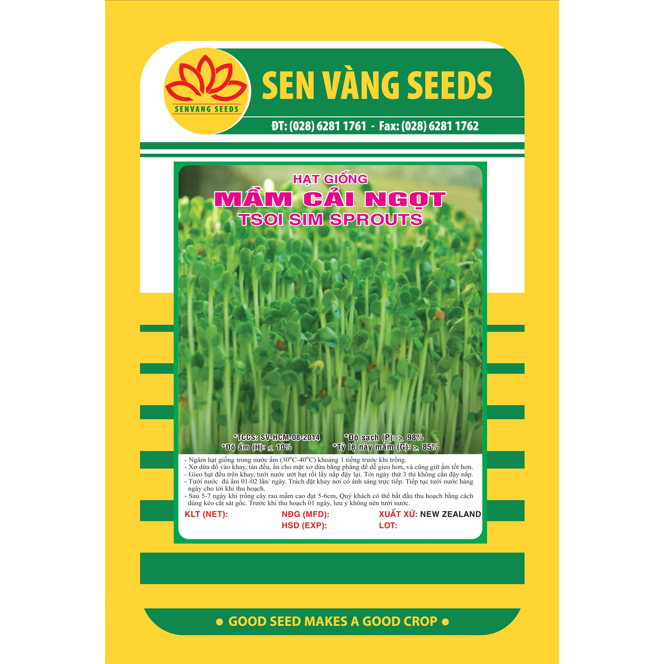 100gram package vegetable sprout seeds