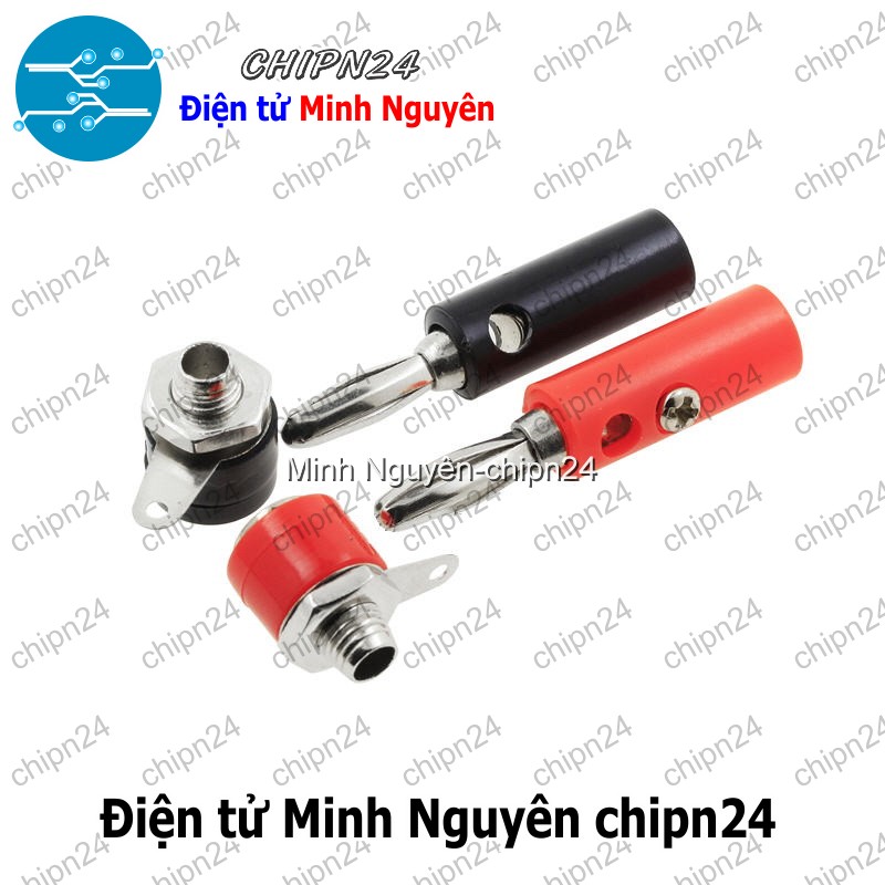 [2 cái] (F108.5) Jack Chuối Cái 4mm Đỏ - HH001365