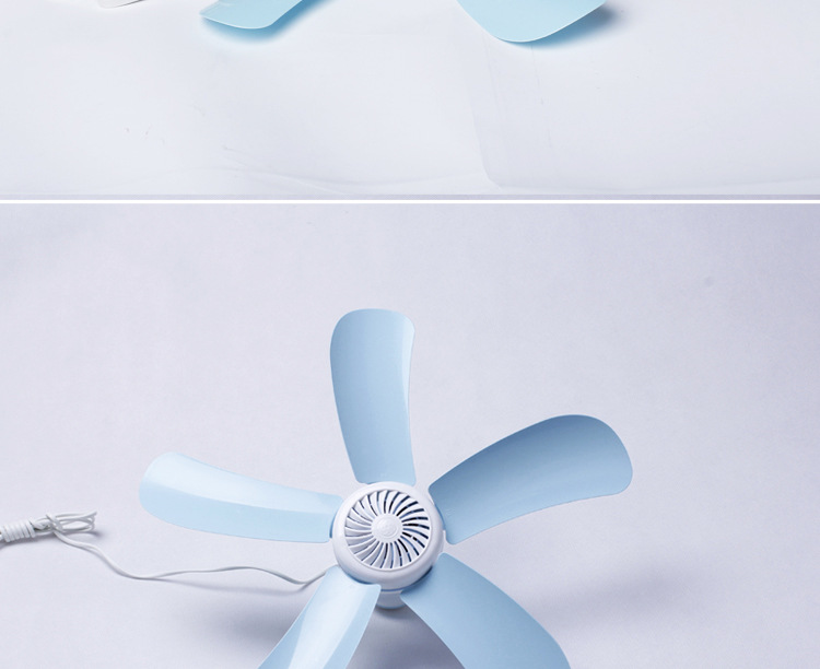 Quạt treo trần Mini 5 cánh (Trắng phối xanh)