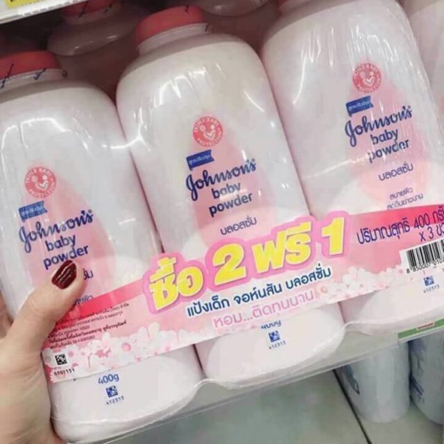 Combo 3 chai phấn JOHNSON BABY powder 400g Thái Lan