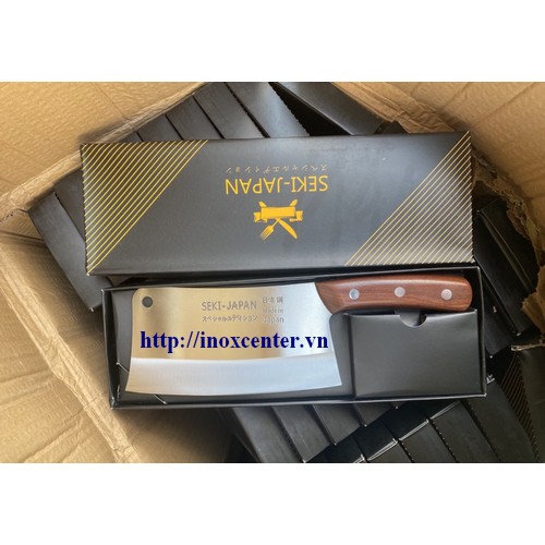 [HCM]Dao chặt inox cán gỗ Seki Nhật Bản