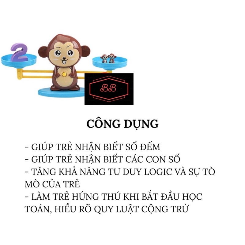 Bộ Cân Khỉ Toán Học Thăng Bằng Cho Bé