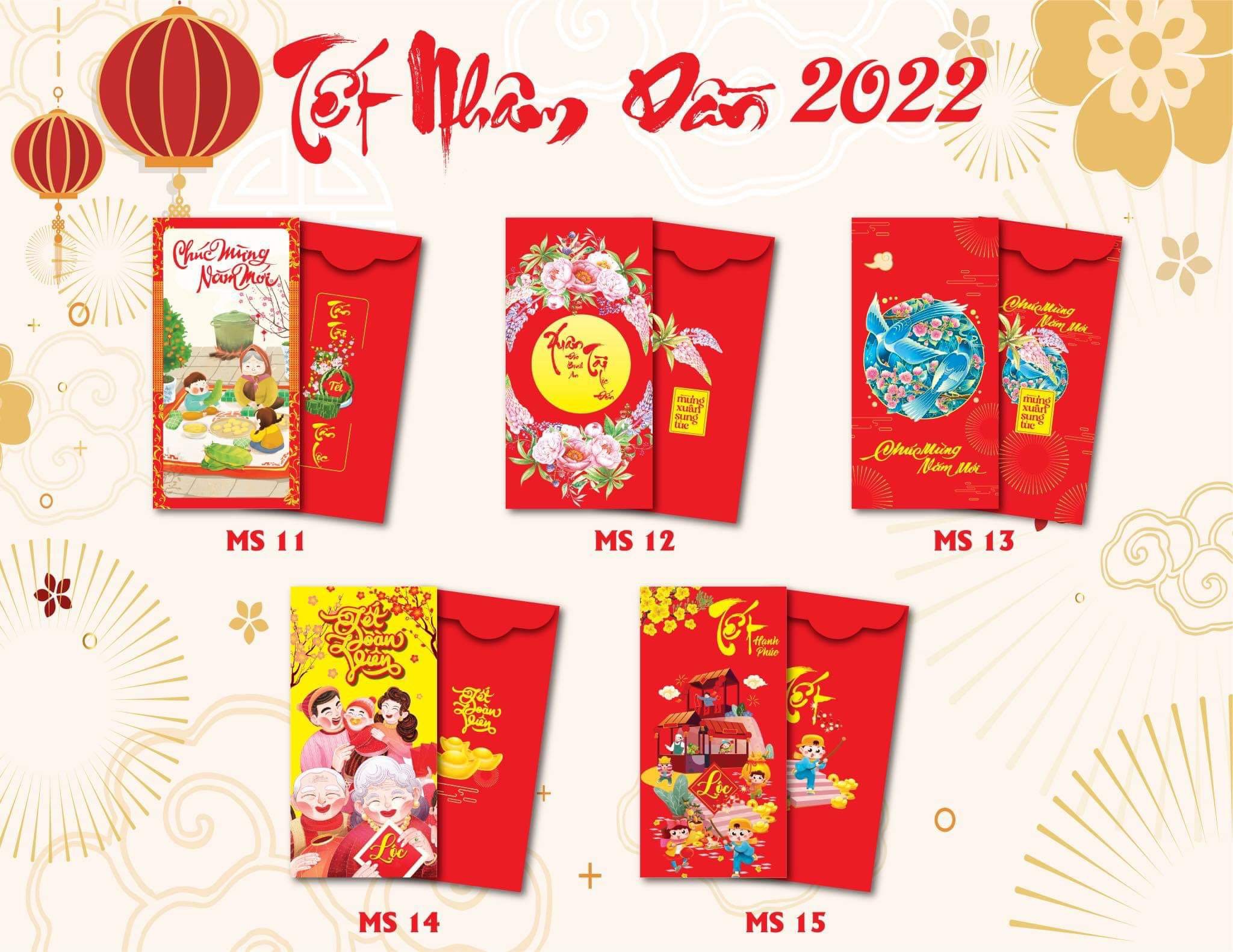 Combo 50 chiếc lì xì mẫu mã mới nhất năm 2023