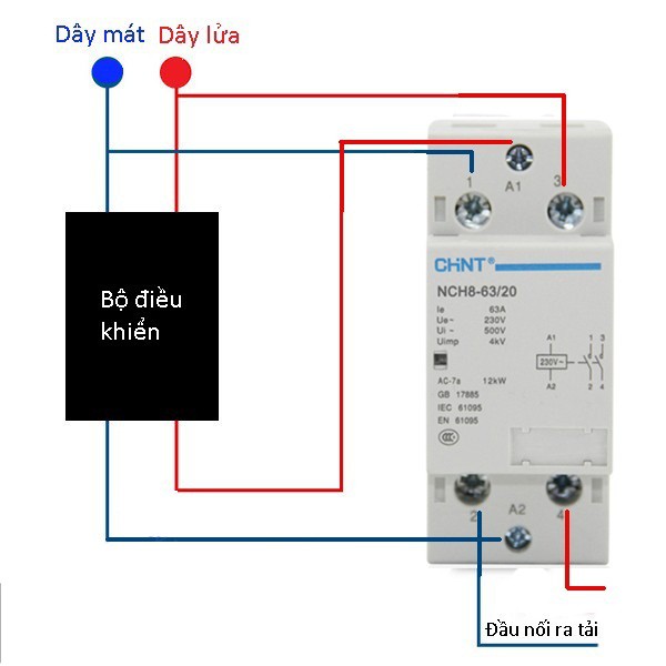 Khởi động từ 1 pha CHINT - Contactor 1 pha CHINT 20A-25A-40A-63A