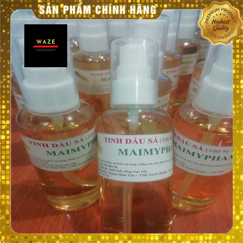 [HCM][NGUYÊN CHẤT] Tinh dầu sả Java nguyên chất - Waze - đuổi muỗi côn trùng khử mùi tự nhiên làm sạch vi khuẩn thư giãn giảm căng thẳng ngủ ngon chống cúm hoặc lạnh. Dung tích 80ml