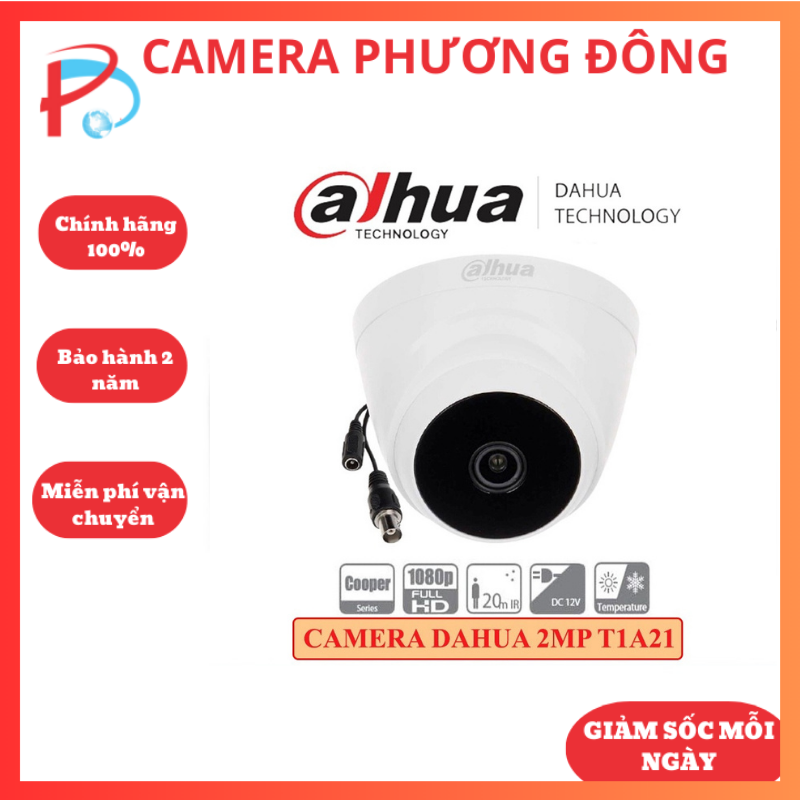 Camera hdcvi dahua dome hac t1a21 - hàng chính hãng