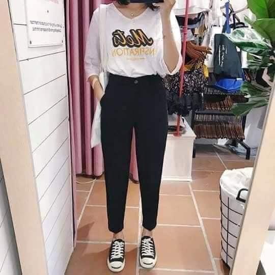 quần BAGGY TÂY màu đen chất siêu đẹp hàng chuẩn T-21