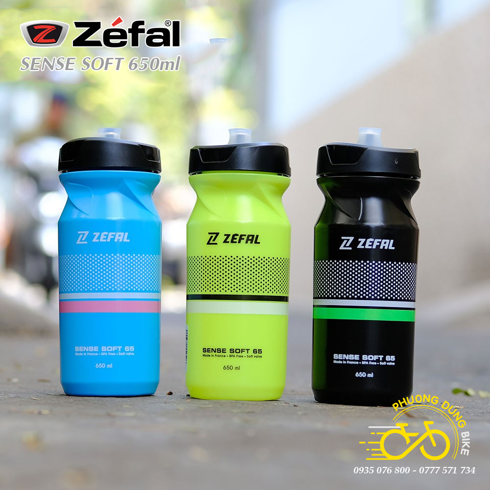 Bình nước xe đạp zefal sense soft 650ml