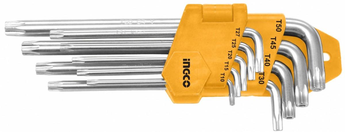 Bộ lục giác bông dài 9 cây INGCO HHK13091
