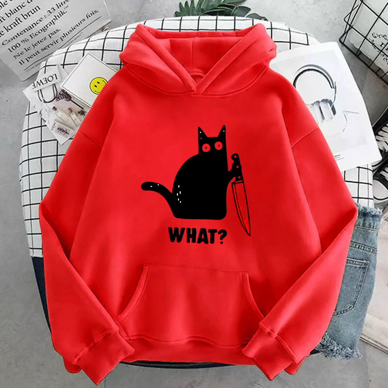 [Hoàn Tiền 15%] ÁO HOODIE IN KNIFE CAT (NHIỀU MÀU)