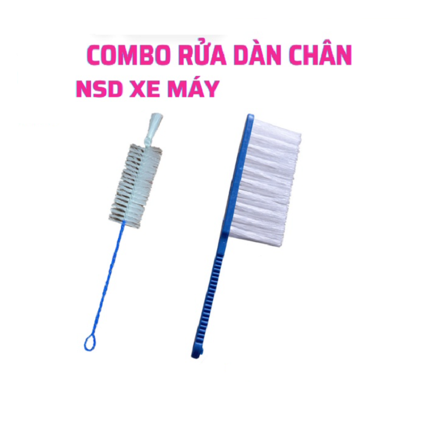 Bộ dụng cụ rửa dàn chân , rửa xe máy tại nhà gồm (cọ bút, cọ râu, bàn chải sên, bàn chải cước, bàn chải nhỏ cọ lazang dài)