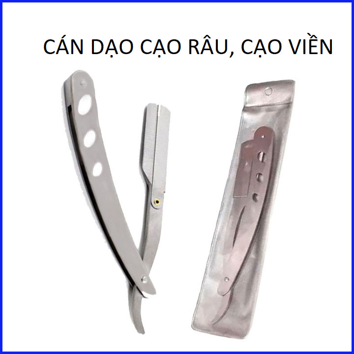 dao cạo cán inox cạo râu, cạo viền