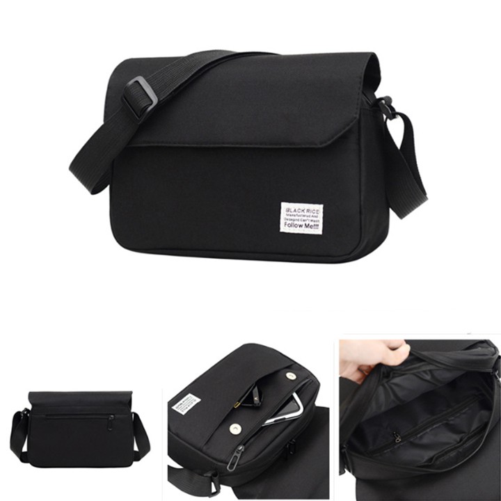 Túi đeo chéo nam thời trang vải canvas túi chéo nữ unisex phong cách cá tính hàn quốc T60 Ladoll
