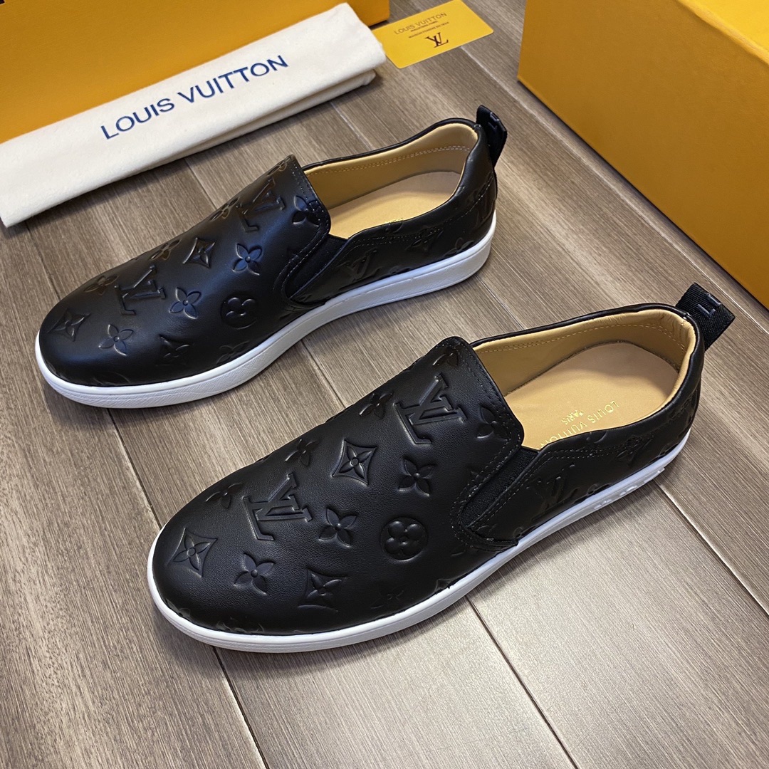 Giày Lười Louis Vuitton Blue Epi Leather Hockenheim Slip On Loafers Màu  Xanh Navy
