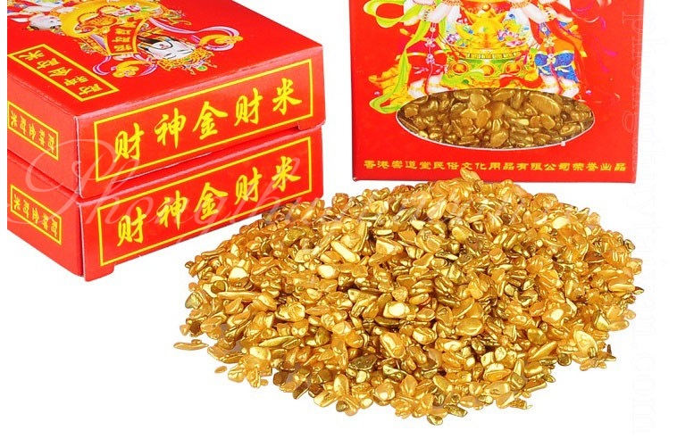 Gạo vàng Thần Tài (loại hộp giấy)(3 loại gạo) - thờ cúng