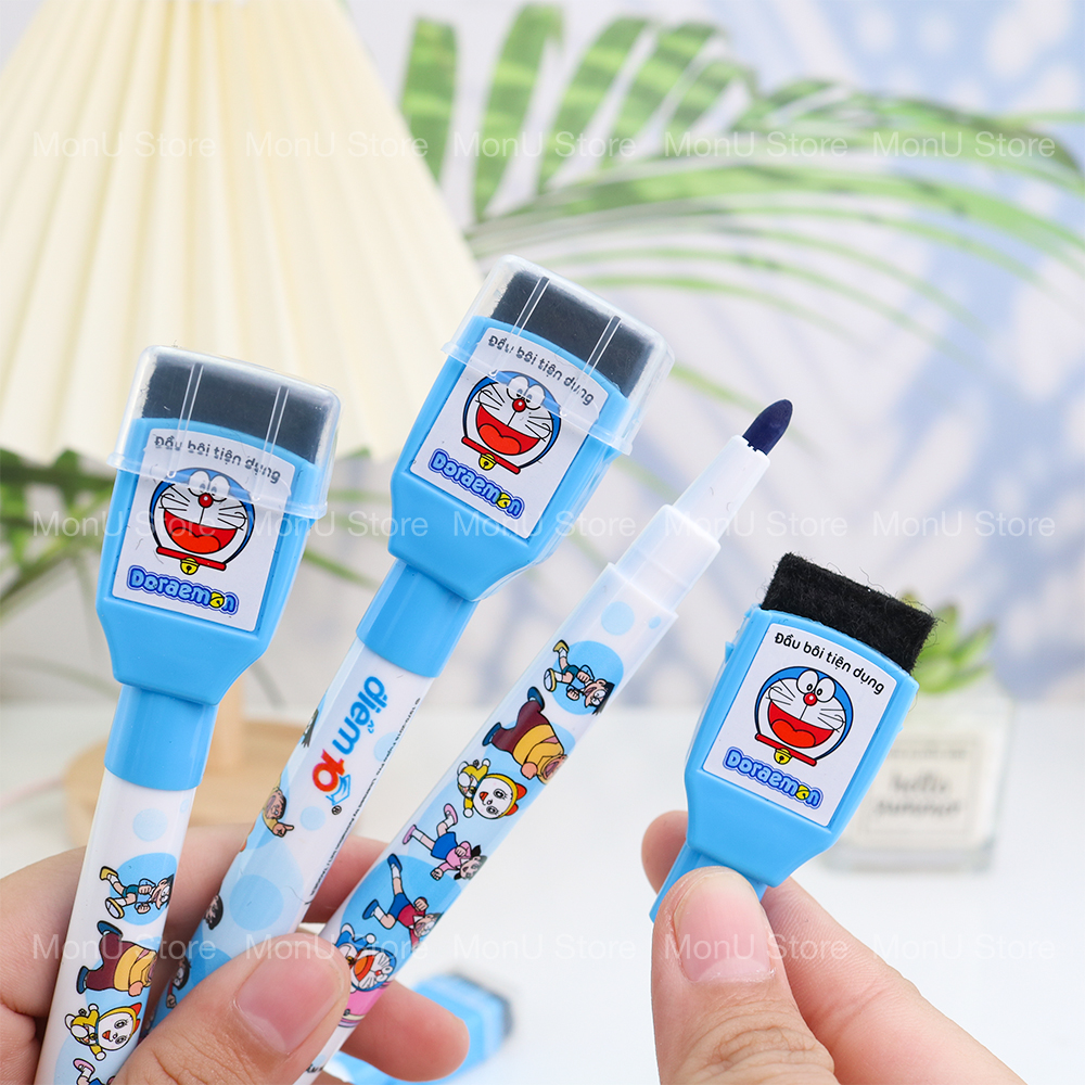 Bút lông viết bảng trắng doraemon doremon kèm đầu bôi dễ thương cute mon0430