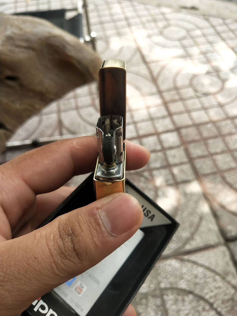 Zippo USA Logo Jet Vàng - Bật Lửa Zippo Hình Jet Vàng