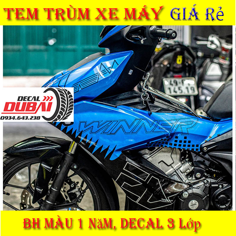 Tem Trùm Winner X Xanh Đen