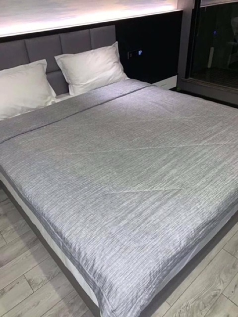 Chăn Hè Muji cotton đũi 1 màu [ Kéo sang để xem video]