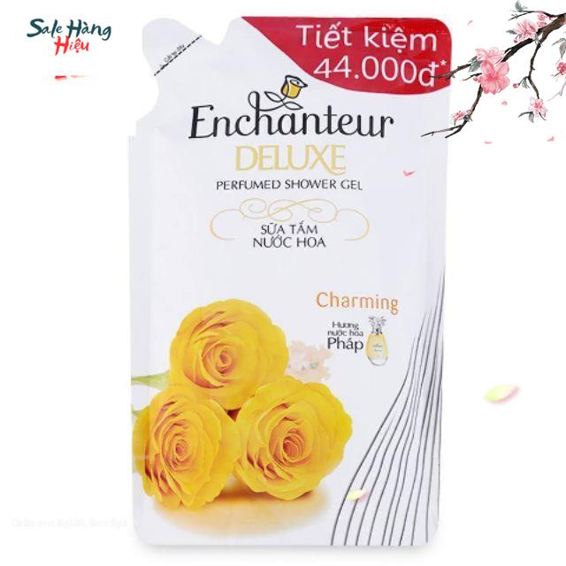 Túi Sữa tắm Nước hoa Dưỡng Da Enchanteur Charming /Sensation 450g