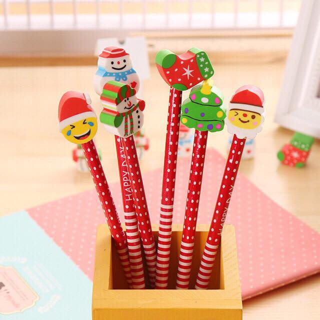 10 Chiếc Bút Chì Đầu Tẩy Noel