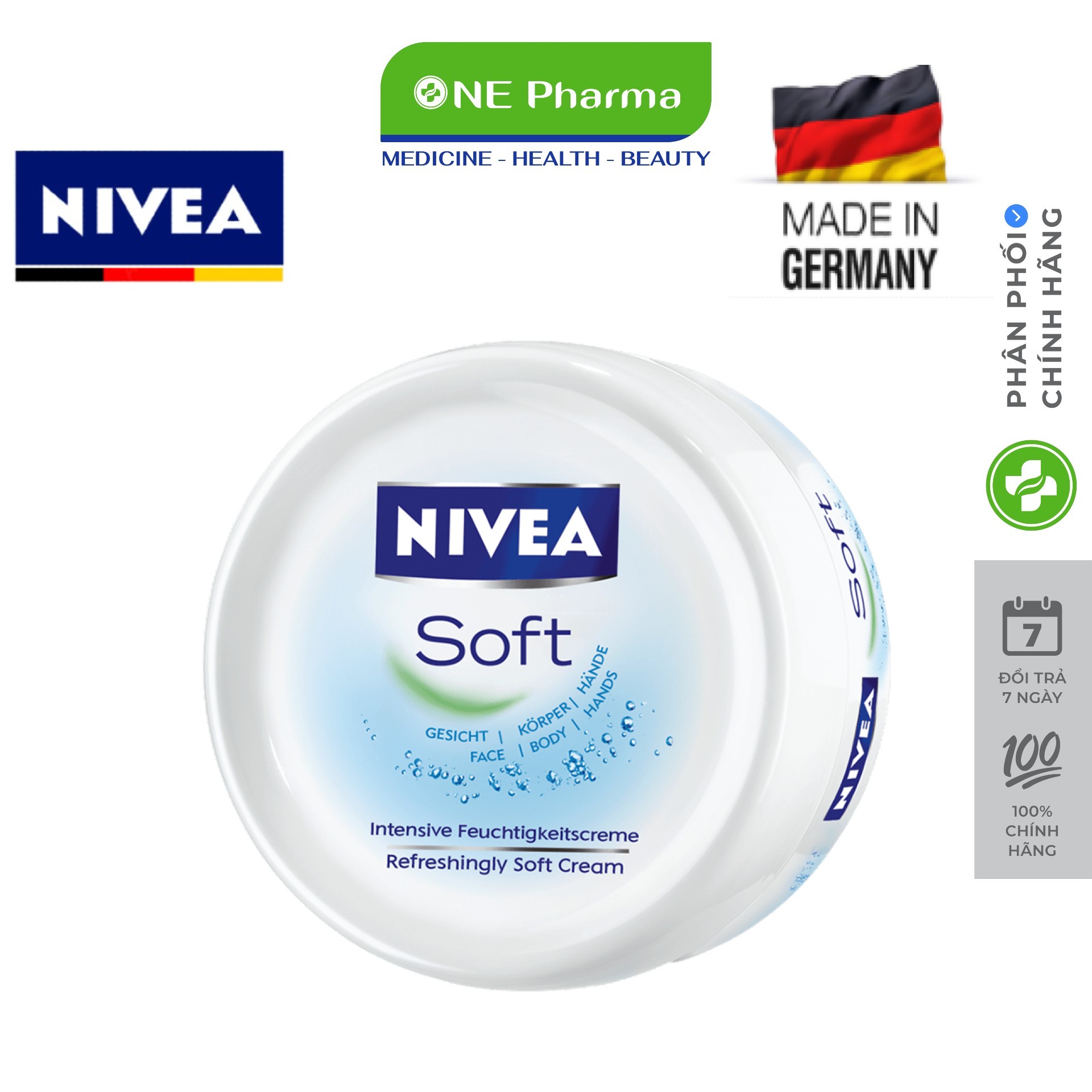 Kem Dưỡng Ẩm Nivea Soft Cấp Ẩm, Làm Mềm Da - 200ml