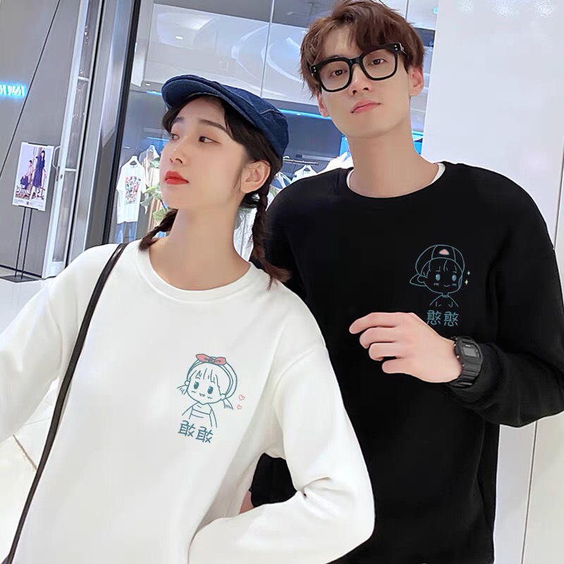 FREESHIP ÁO ĐÔI DÀI TAY CUTE ( 2 chiếc nam nữ )