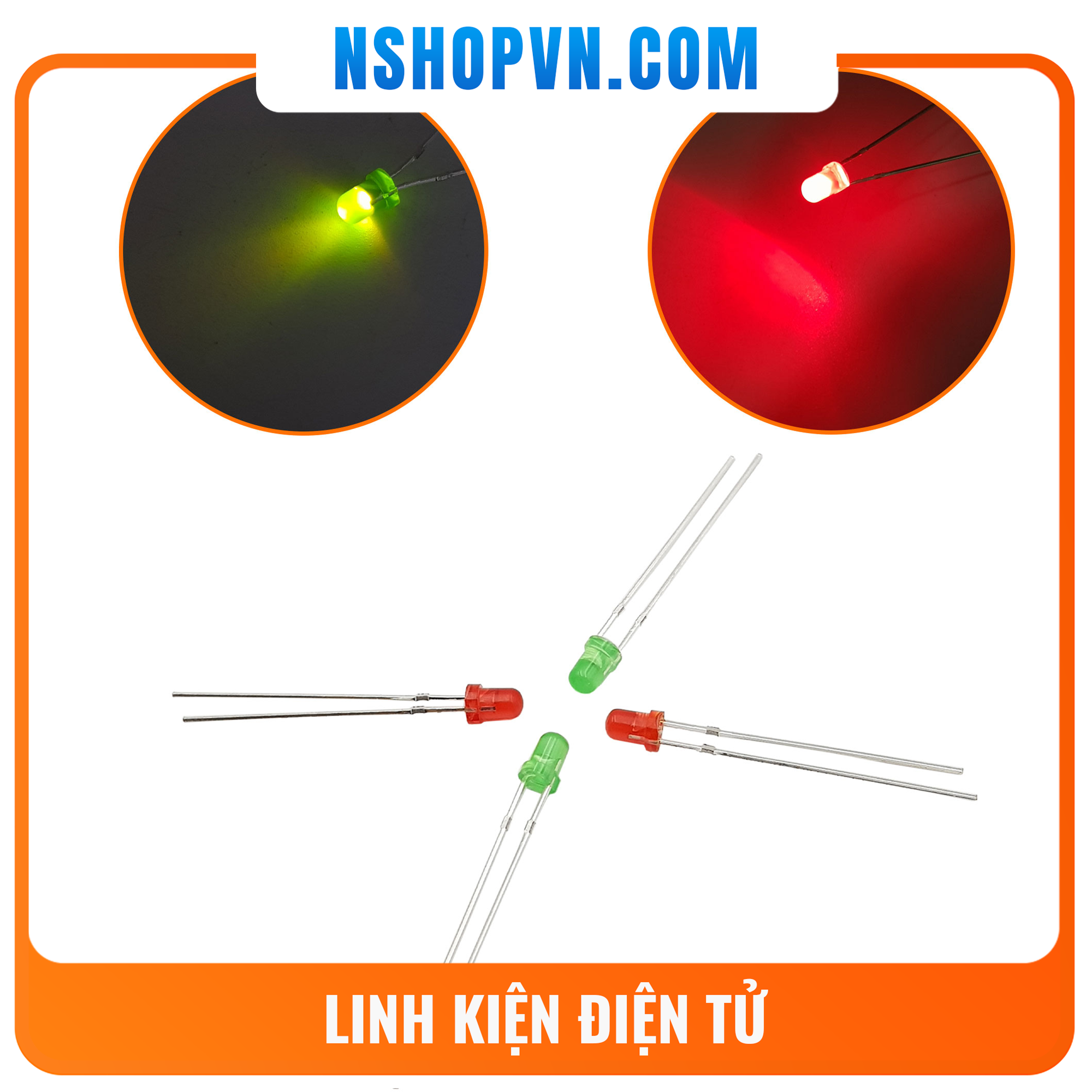 Led phủ màu 3mm (10 con)