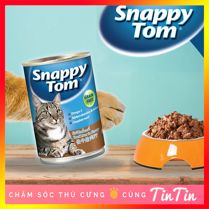 Pate Lon Cho Mèo Lớn Snappy Tom - Lon 400g Gram