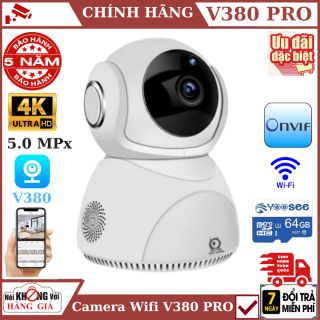Camera wifi V380 Pro Q8 , 5.0MPx , độ phân giải 4K , đàm thoại 2 chiều thumbnail