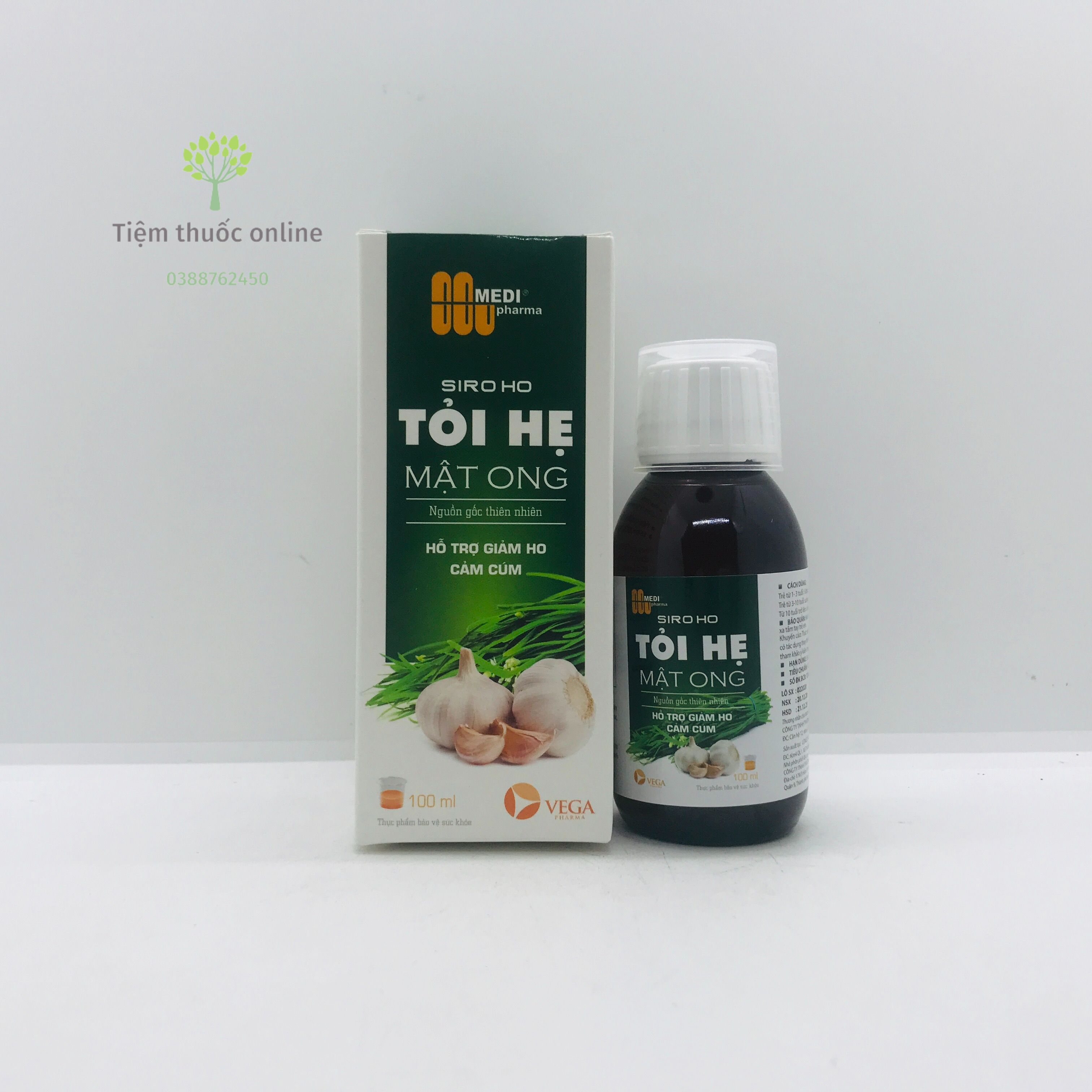 Siro ho tỏi hẹ mật ong chai 100ml – Hỗ trợ giảm ho