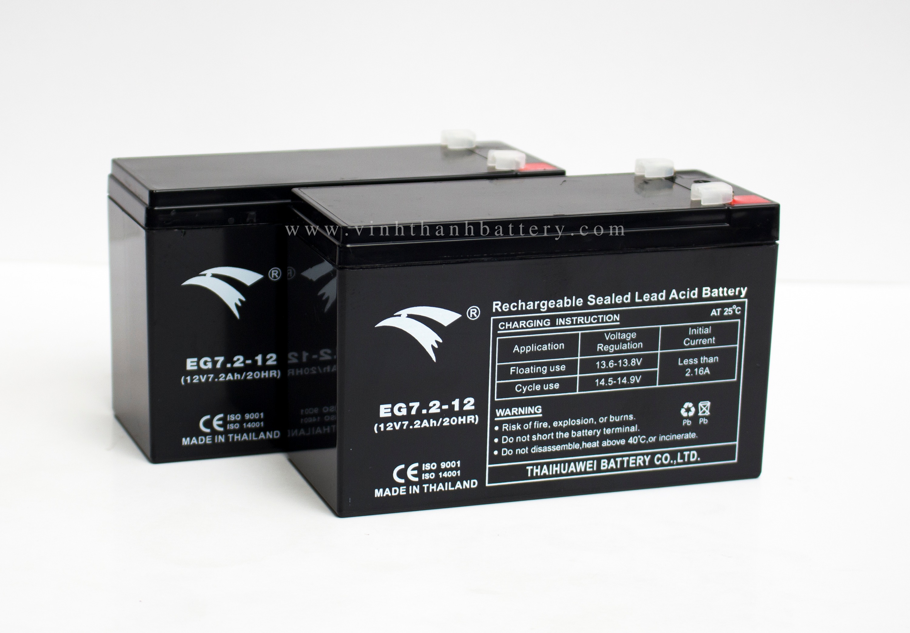 [HCM]Bình ắc quy UPS xe đạp điện trẻ em EAGLE 12V - 7.2Ah (EG7.2-12)