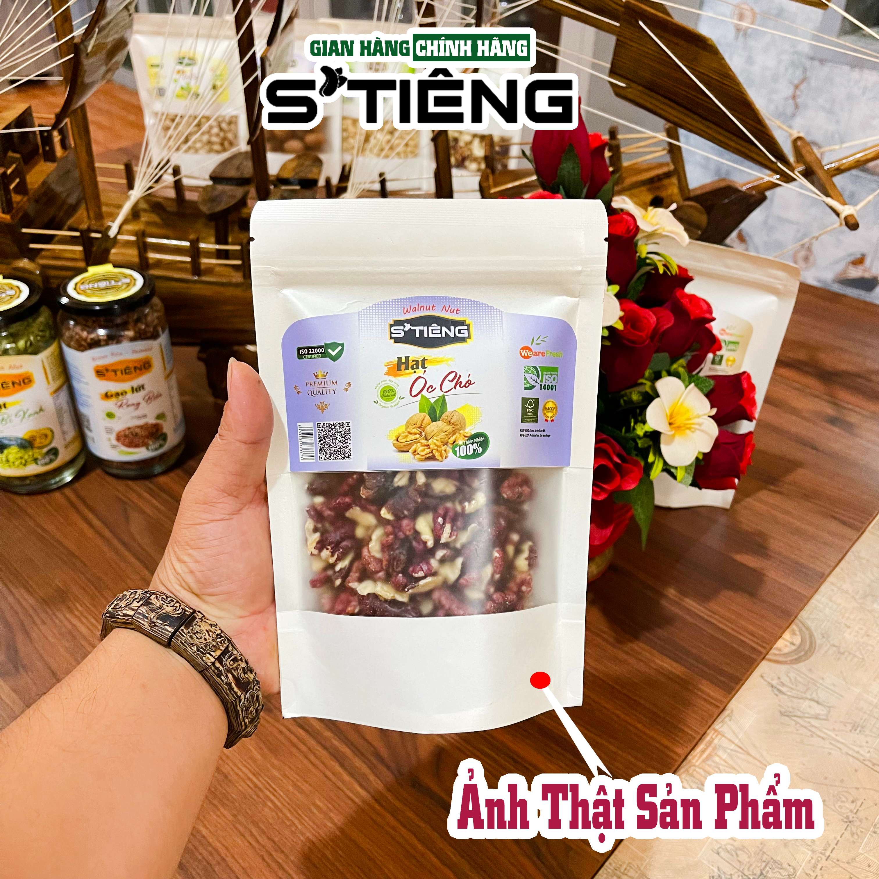Nhân Hạt Óc Chó Đỏ STIENG Nhập Khẩu Mỹ Sạch Vỏ